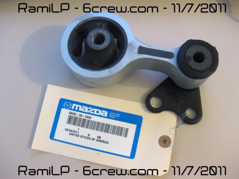 1989 Mazda MX-6 - Mazda engine mount part with part number GK2C-39-040C visible on the attached tag.