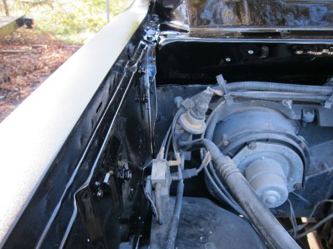 1987 Dodge 1500 - Engine bay components including wiring harness and blower motor housing are visible in this close-up shot.