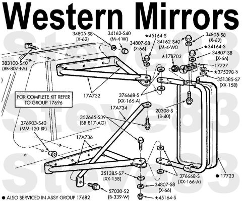 1983 Ford Bronco - Western Mirror (a.k.a. West-Coast mirror)