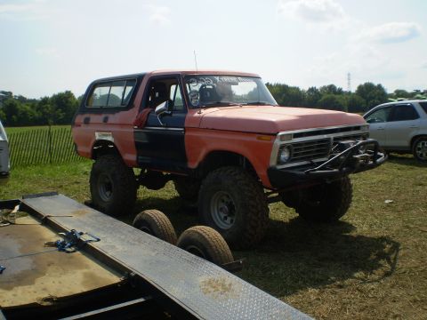 2005 Ford Excursion - This modified 1978 Ford Bronco features a significant lift and off-road tires.