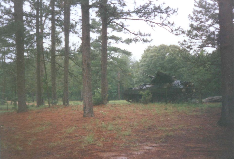 After a long day of sending ordnance downrange, we moved to the treeline & settled in for the night.