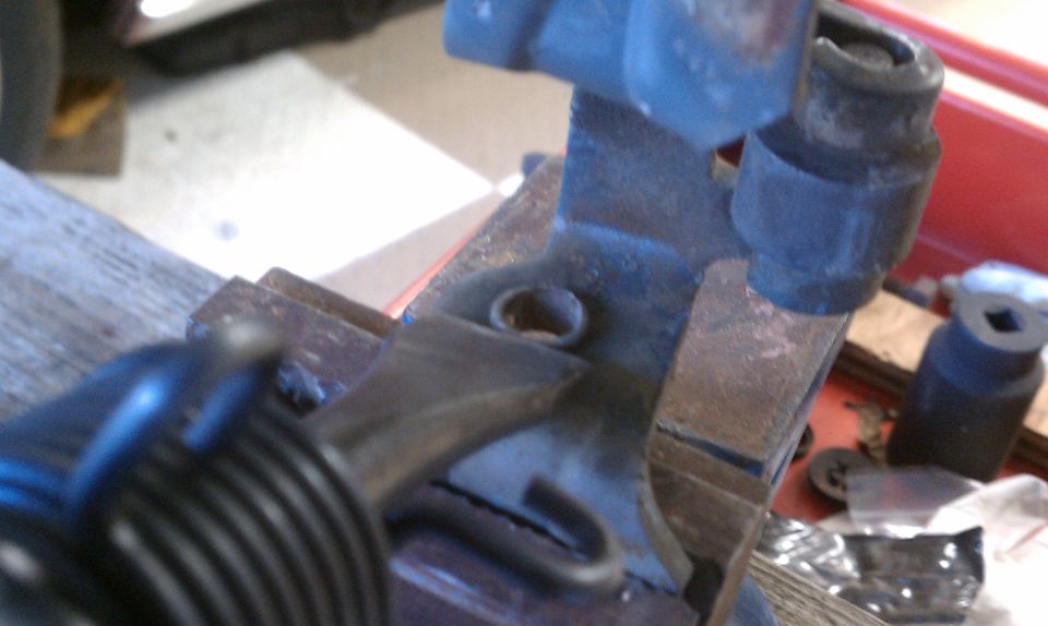 Used the impact chisel to remove the old bushings