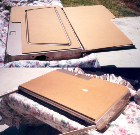 1975 Ford Bronco - I built the panel from 2 layers of 1/4" hardboard & glued them together. The notch at the bottom is necessary on the driver's side, so…