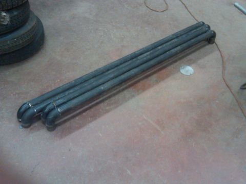 1988 Ford Bronco - rock sliders progress. step bits done. mine are the shorter ones. the big ones are the ones im making for my teacher