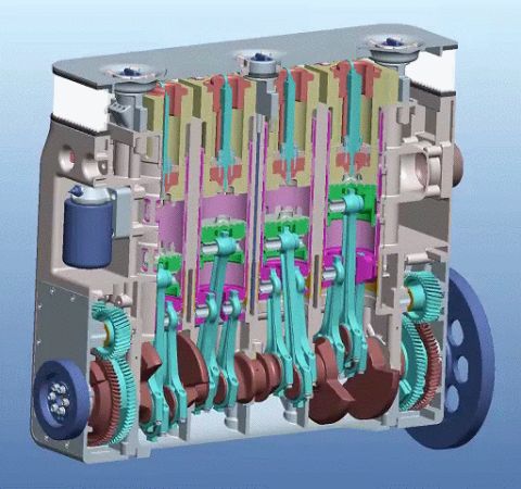 1969 Ford Fairlane - This is a diagram of an engine's internal components, not a 1969 Ford Fairlane.