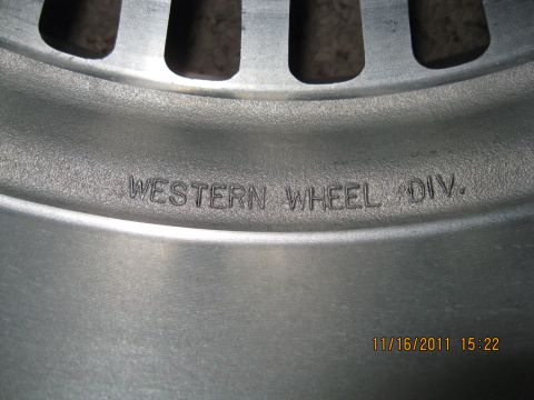 1984 Chevrolet C/K Pickup - Close-up of an aluminum wheel showing manufacturer's stamp.