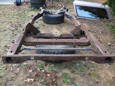 1976 Chevrolet Corvette - This is a rusted vehicle frame, not a complete car.