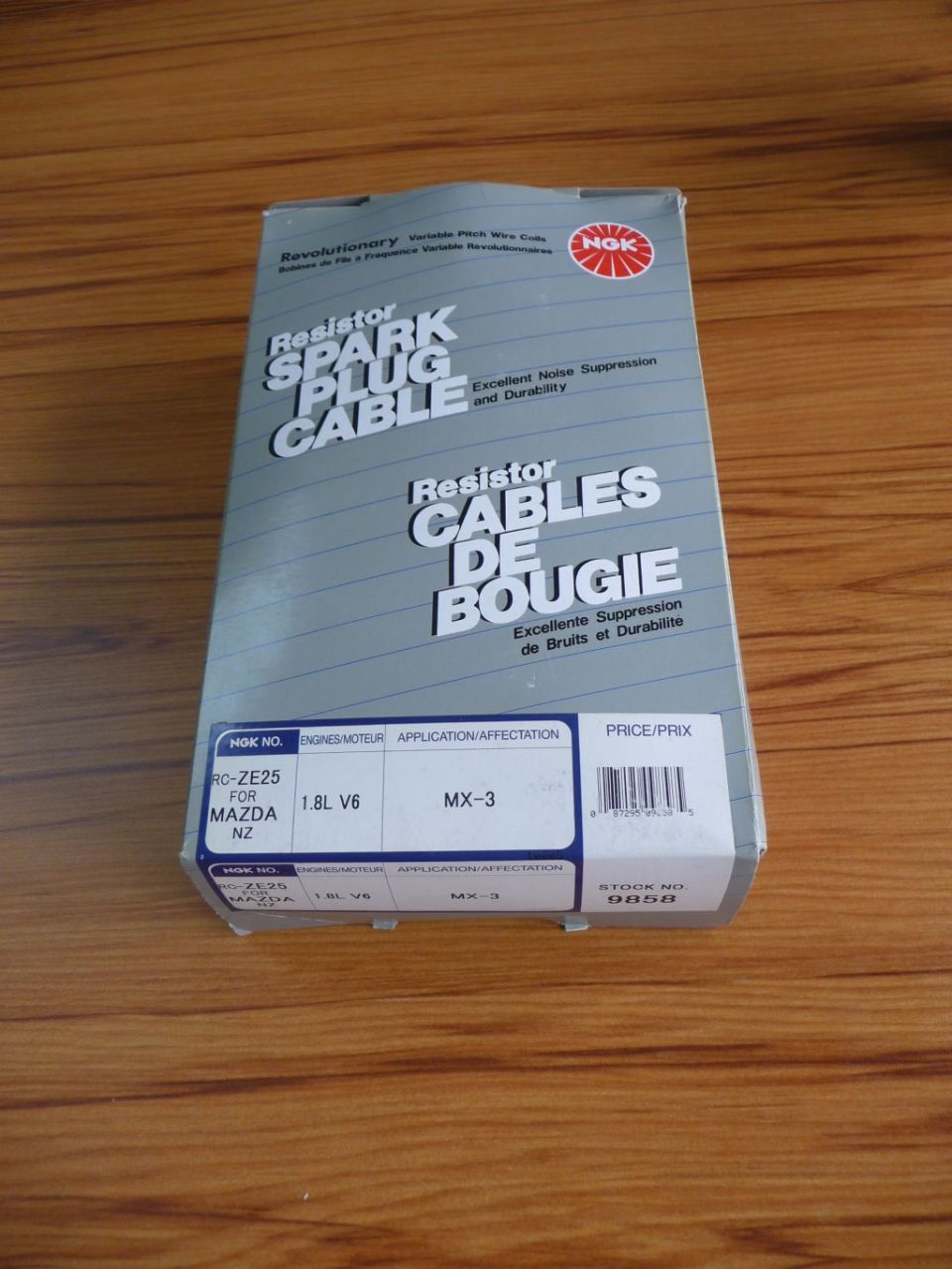 Box of NGK Resistor Spark Plug Cables for 1993 Mazda MX-3 1.8L V6