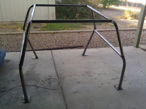 1995 Ford Bronco - Custom fabricated roll cage structure, likely for off-road or racing applications.