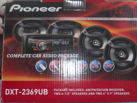 1986 Ford Bronco - This is a photo of the packaging for a Pioneer car audio system, not the interior of a vehicle.