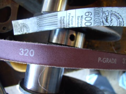 1983 Chrysler Fifth Avenue - Crank journals have had the 320 grit polish, yet to hit them with 600 grit. Came up like chrome !