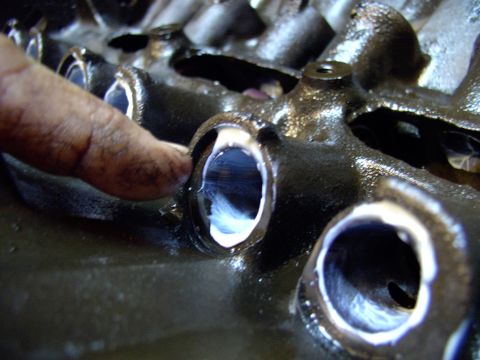 1983 Chrysler Fifth Avenue - I cleaned each lifter bore thoroughly and then lubed them up with assembly grease.