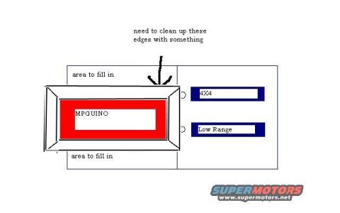 1990 Ford Bronco - This diagram illustrates dashboard controls, including a fuel economy gauge and 4x4/low range selectors.
