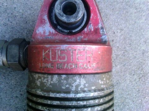 1986 Ford Bronco - Close-up of a Kuster gauge, marked "Long Beach Calif."