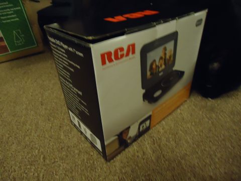 1992 Nissan 240SX - Box for an RCA portable DVD player with a 7-inch screen.