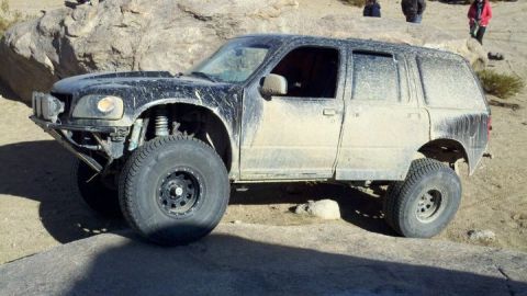 1993 Ford Explorer - This heavily modified 1993 Ford Explorer is equipped for extreme off-roading with its lifted suspension and oversized tires.
