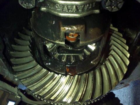 1993 Ford Bronco - Close-up view of the internal gears of a differential assembly.