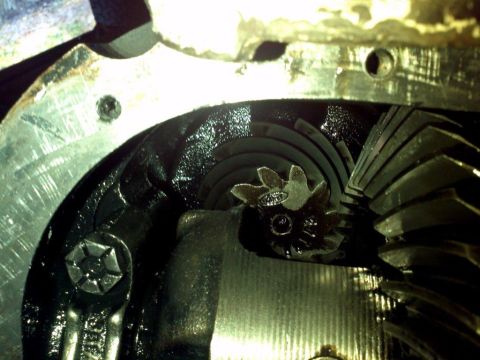 1993 Ford Bronco - Internal view of differential gears, possibly from a Ford rear axle.