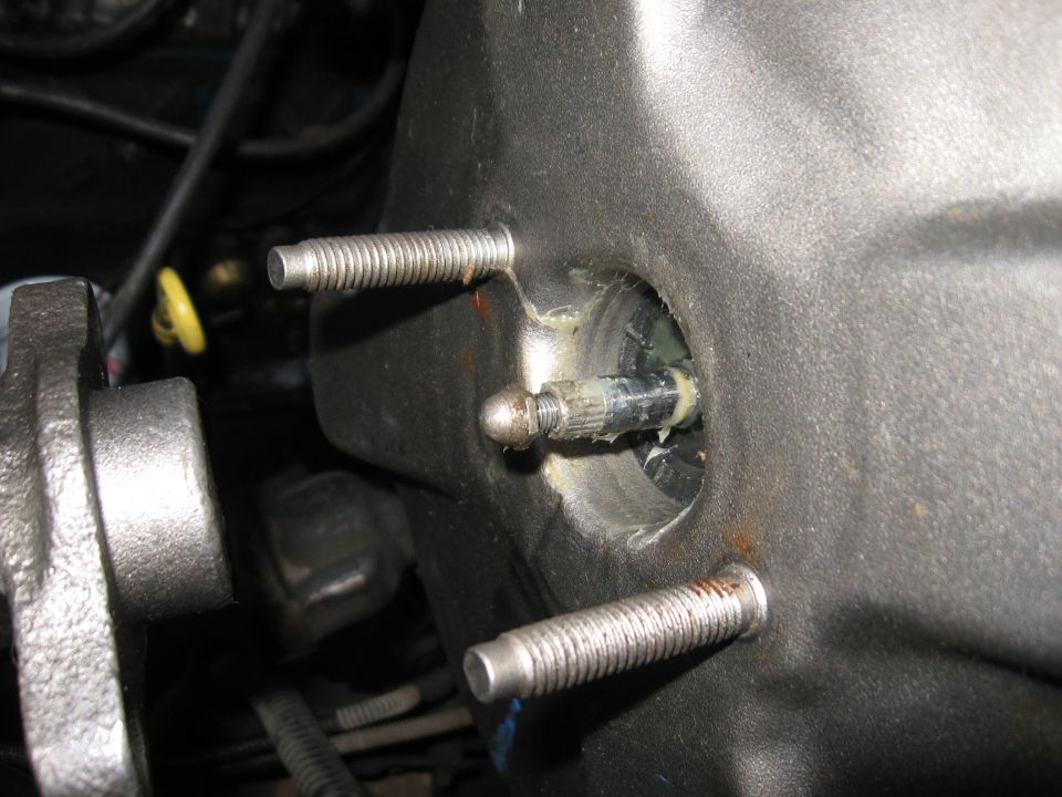 Brake booster pushrod with mounting studs