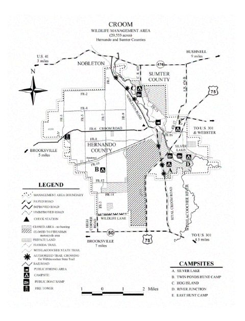 1991 Ford Bronco - Croom wma map