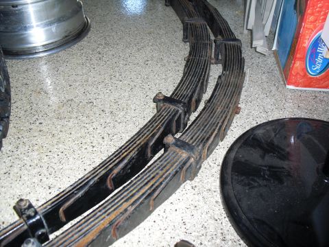 1986 Ford Bronco - These leaf springs appear to be used parts, showing signs of rust and wear.