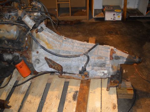 1988 Ford F-250 - This is a disassembled engine and transmission unit, likely for repair or replacement.
