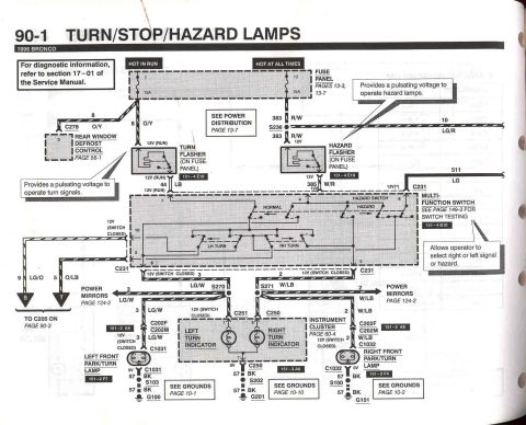 1996 Ford Bronco - Turn/Stop/Hazard Lamps - 1