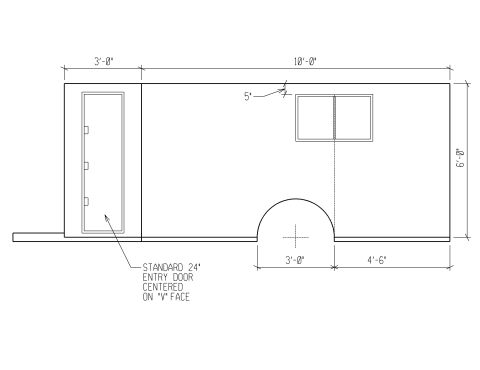1996 Ford Bronco - This diagram shows the layout and dimensions of a trailer, including door and window placement.