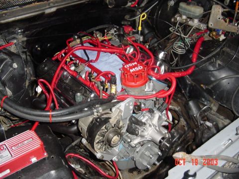 1989 Ford Bronco - Alternator bracket setup is on