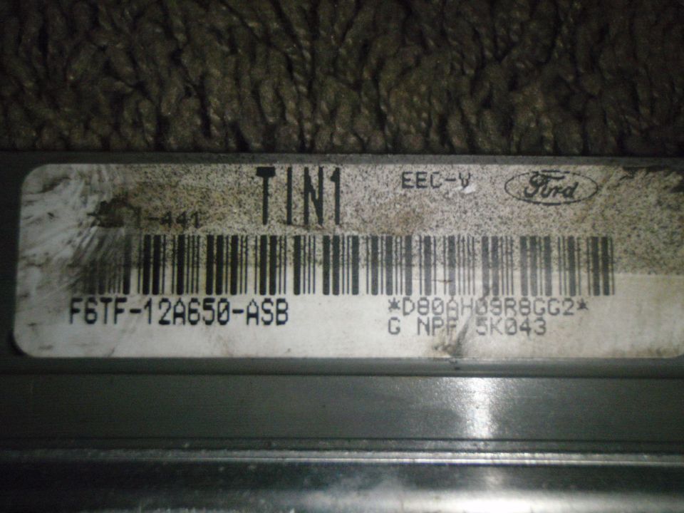 Ford EEC-V engine control module with part number F6TF-12A650-ASB