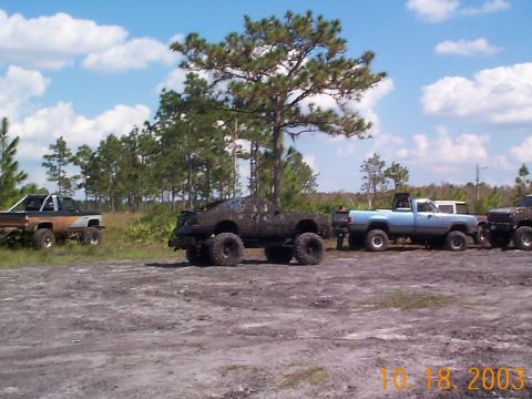 1992 Ford Bronco - At the last mud hole, an early 80's Stang on a 4x4 chassis with 1 ton running gear. Didn't get to see him run.