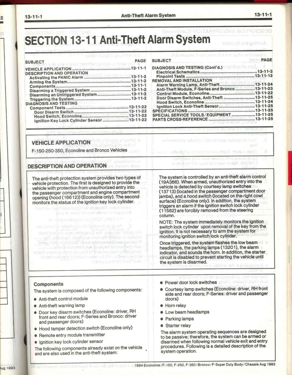 '94 Bronco Anti-Theft -1