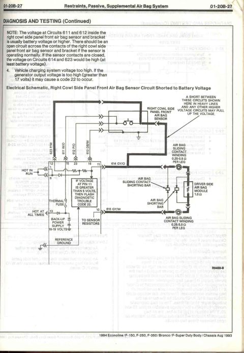 1996 Ford Bronco - Air Bag Code 22 - 2