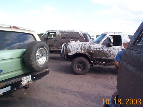1992 Ford Bronco - Back at camp the end of the day, leaking power steering box and my alignment is tweaked but the Bronco got me back.