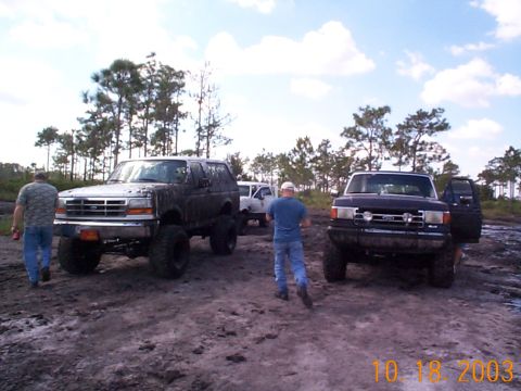 1992 Ford Bronco - Matt, Alan and me taking a break..I'm all the way in the back.