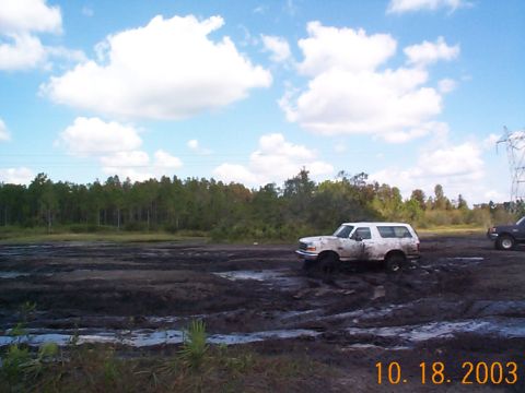1992 Ford Bronco - Matt going through a big mud hole.