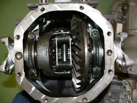 1976 Chevrolet Corvette - Differential gears and internal components are visible inside the housing.