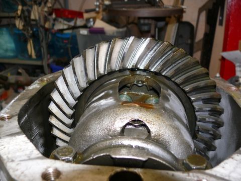 1976 Chevrolet Corvette - Close-up of worn differential gears, indicating a mechanical part rather than a vehicle.