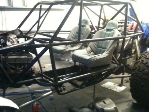 1966 Ford Bronco - This custom buggy is under construction, a roll cage and two racing seats.