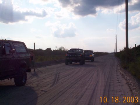 1992 Ford Bronco - Another wounded Bronco rolls in. Alan towing John.