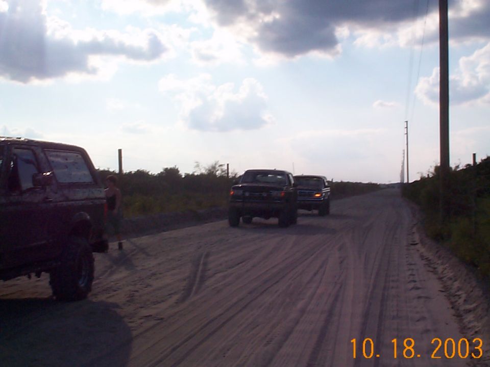 Another wounded Bronco rolls in. Alan towing John.
