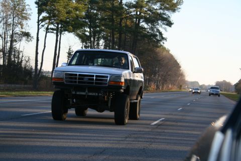 1982 Ford Bronco - This lifted Ford Bronco appears to be from the 1992-1996 generation, not a 1982 model.