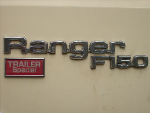 1980 Ford F-150 - Emblem detail from a Ford F-150 Ranger Trailer Special, likely from the 1980s.