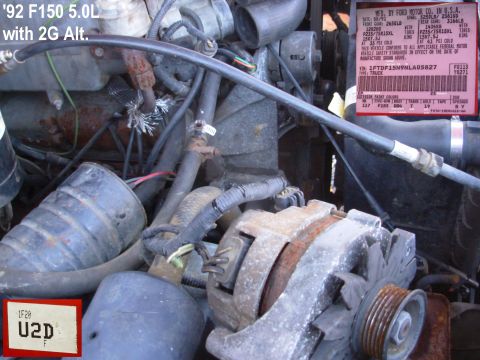 1983 Ford Bronco - 2G Alternator on a '92 F150 5.0L '93-up have a 3G alternator. All 2Gs are fire hazards, despite the TSB below. They should all be upgraded…