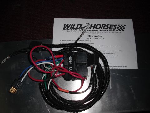 1968 Ford Bronco - Wiring harness kit for the "Illuminator" from Wild Horses Four Wheel Drive, with installation instructions visible.