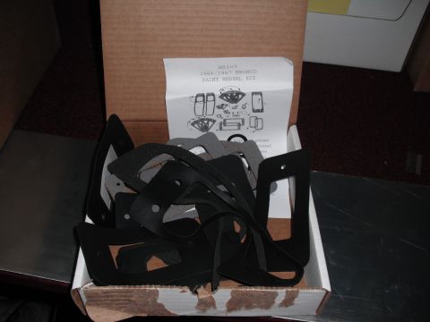 1968 Ford Bronco - Box contains weatherstripping parts and a diagram for a 1966-1967 Bronco paint reseal kit.