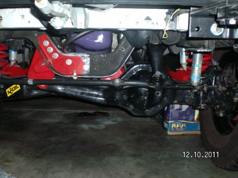 1996 Ford Bronco - These pics are just showing the straight line that doing a tie rod flip will do for steering components and eliminating bump steer (death w…