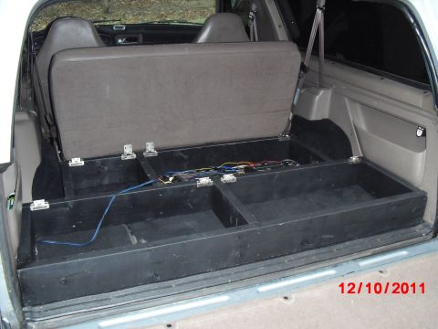 1996 Ford Bronco - All painted up with cabinet hinges installed and cutouts for the wiring and cooling fan