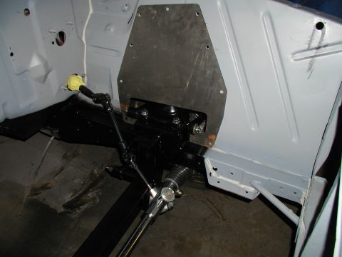1960 Ford Ranchero - The firewall and steering components are visible in this close-up shot of a vehicle's interior.