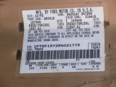 1983 Ford Bronco - '94 4.9L EEC-IV MAP E4OD